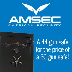 An AMSEC 44 gun safe for the price of a 30 gun safe!