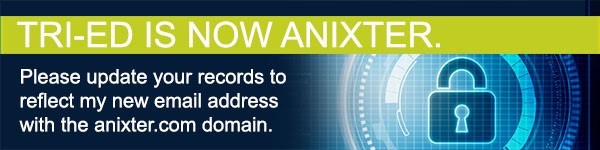 Please update your records to reflect my new email address with the anixter.com domain.