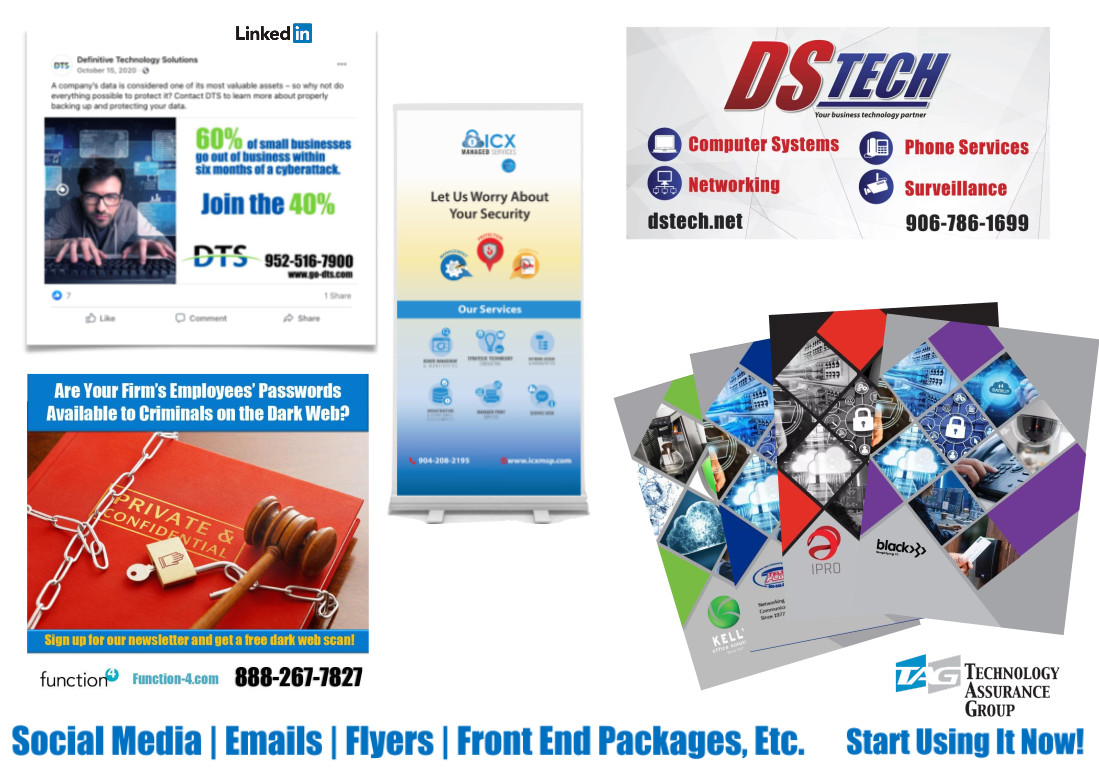 Marketing to Members. Social Media, Emails, Flyers, Front End Packages.