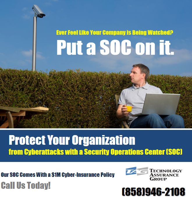 'We monitor, dectect, and protect you from cyber attacks.' Security Operations Center Ad 4