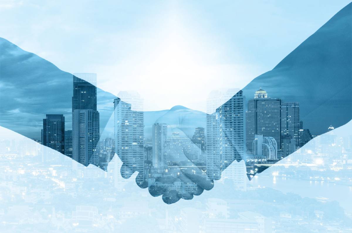 Businessmen shaking hands