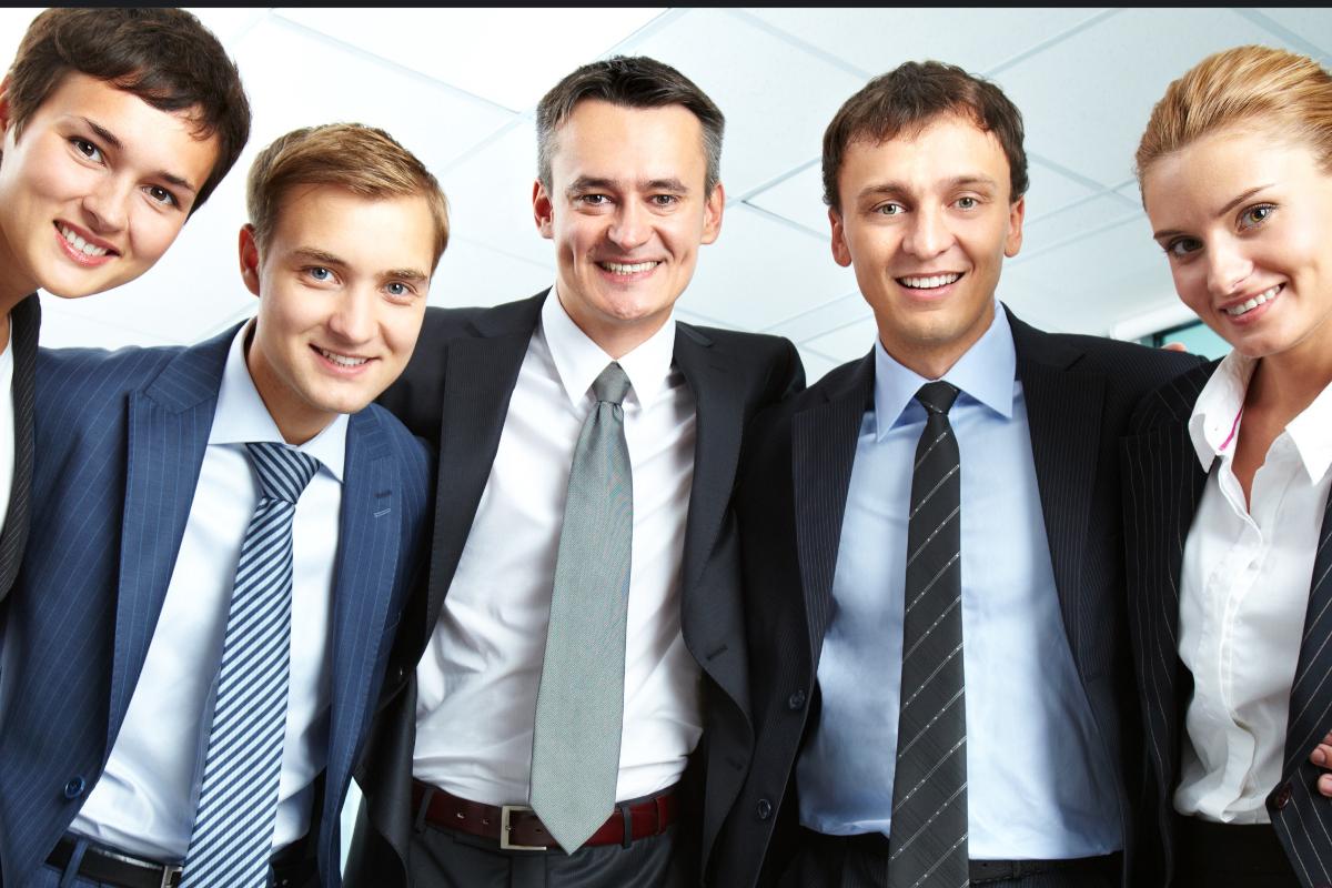 Happy business people