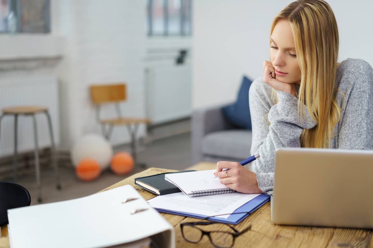 Young working woman
