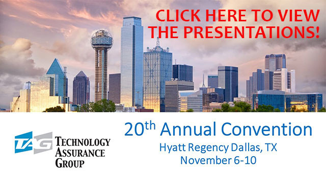 20th Annual TAG Convention, November, 2021, Dallas, Texas