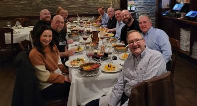 Dinner after live meetings